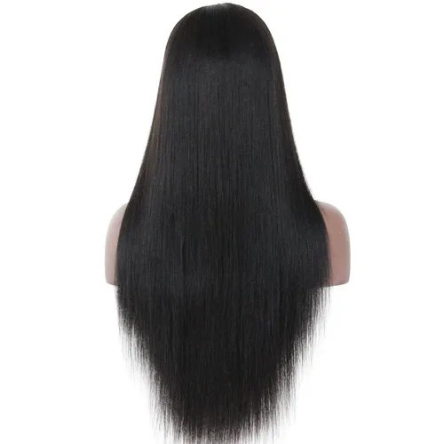 Vista 5 de Peluca de cabello humano brasileño recto con encaje frontal 360 para mujer, 150% de densidad 360, 12 pulgadas, Peluca de encaje 360