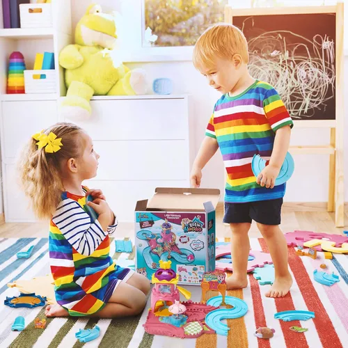 Vista 7 de Juguetes de pista de hámster para regalo de niña de 5 años, juego de mascotas, juguetes para niñas de 3, 4, 5, 6, 7 años, regalos de cumpleaños