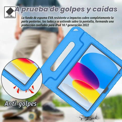 Vista 6 de LTROP Funda para niños para iPad A16 11ª generación 11 pulgadas 2025/ iPad 10ª generación 10.9 pulgadas 2022 con protector de pantalla, ligera a
