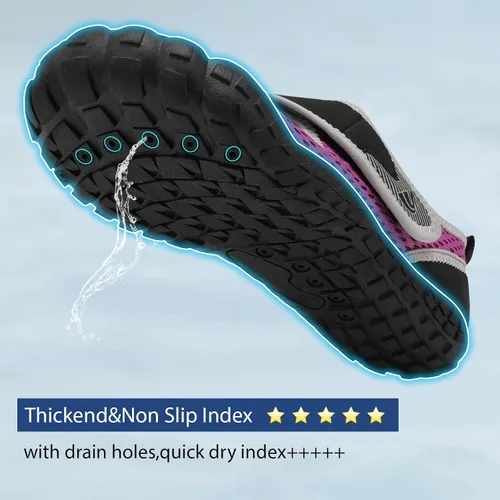 Vista 5 de Spesoul Zapatos de agua para mujer y hombre, zapatos acuáticos de secado rápido para piscina, senderismo, entrenamiento, deportes acuáticos al aire