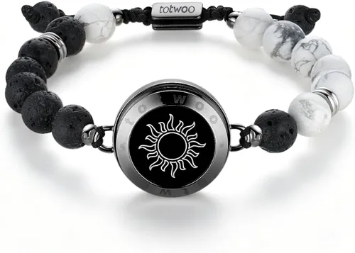 Vista 8 de TOTWOO Pulseras táctiles de larga distancia con sol y luna para parejas