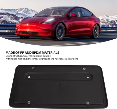 Vista 4 de Asixxsix Marcos de matrícula, soporte trasero para placa de matrícula Tesla Model 3 2017‑2023, soporte de marco para matrícula, pieza de repuesto
