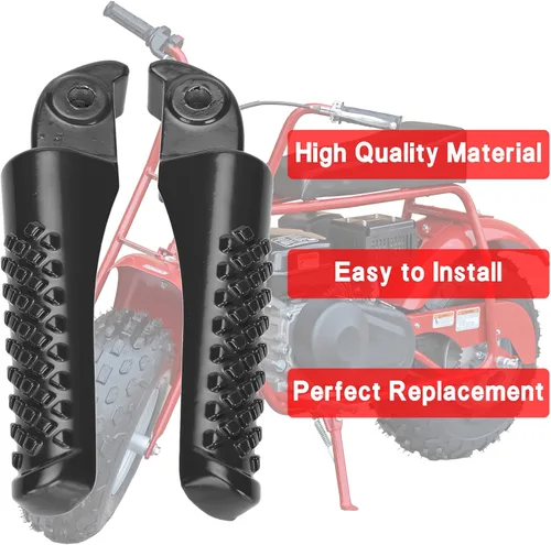 Vista 3 de GREHUA Juego de soportes de reposapiés compatibles con Mini Bike para Coleman Powersports BT200X CT200U CT200U-EX CT100U Trail 200 CC100X 212cc