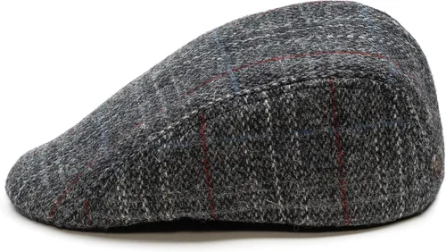 Vista 12 de Sterkowski Norte Harris Tweed Gorra plana para hombre y mujer Gorra tradicional cálida con orejeras plegables Azul Check