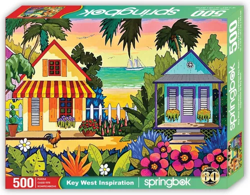 Vista 2 de Springbok Key West Inspiration - Rompecabezas de 500 piezas para adultos, rompecabezas de viaje a la playa, piezas de corte único, fabricado