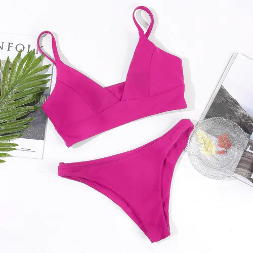 Vista 4 de Rajputana Bikini para mujer, traje de baño brasileño de dos piezas, color negro