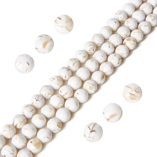 Vista 30 de 100 piezas de cuentas de amatista natural de 6 mm, cuentas de piedras preciosas redondas sueltas para hacer joyas