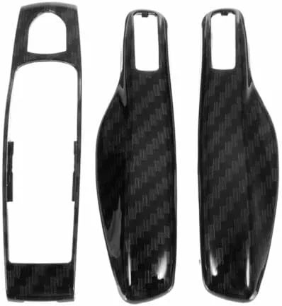 Vista 5 de TEAMWILL Funda para llave remota de fibra de carbono para Porsche Panamera Cayenne Macan (negro)