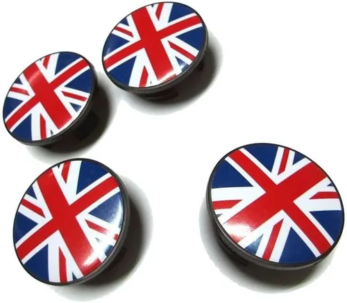 Vista 4 de Union Jack - Cubierta central de cubo de rueda para MK2 R56 R55 R57 R58 (2.126 in) (reemplazo)