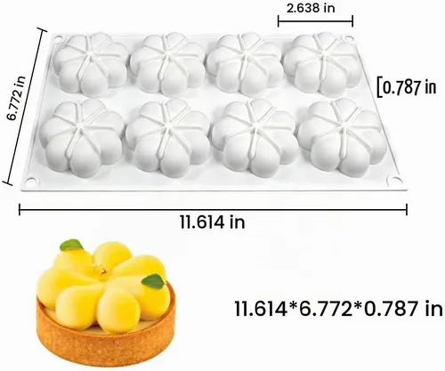 Vista 2 de Molde de Silicona para Donas de Flores, Molde para Pastel de Fondant, Herramientas de Horneado de Chocolate DIY, Accesorios de Decoración