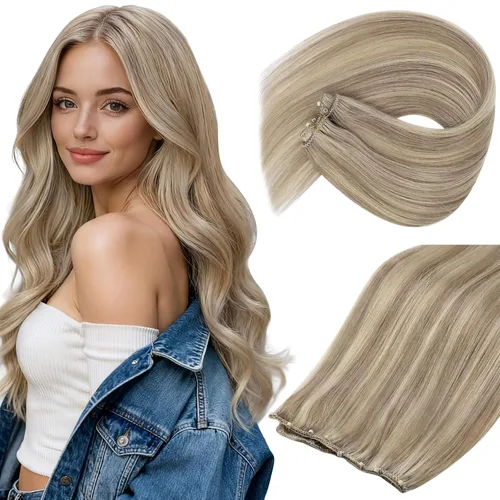 Vista 15 de Sunny Hair Trama doble negra del negro de las extensiones del pelo humano