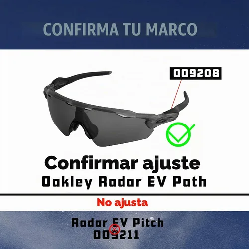 Vista 7 de Radar EV Path Lentes y kits de goma de repuesto para gafas de sol Oakley OO9208 polarizadas Azul espejo