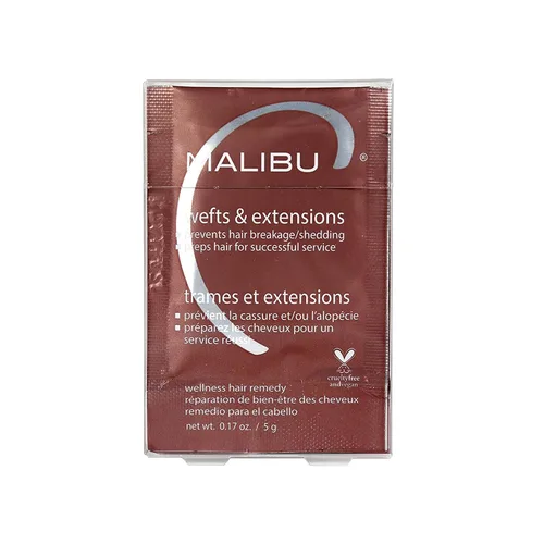 Vista 2 de Malibu C Tramas y extensiones – Contiene 2 paquetes de remedios para el cabello – Elimina la acumulación + evita la rotura del cabello – Cuidado