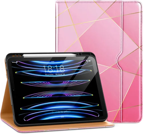 Vista 32 de DTTO para iPad Pro 12.9 6ª / 5ª / 4ª / 3ª generación Funda 2022/2021/2020/2018, Funda de cuero premium tipo folio con soporte integrado