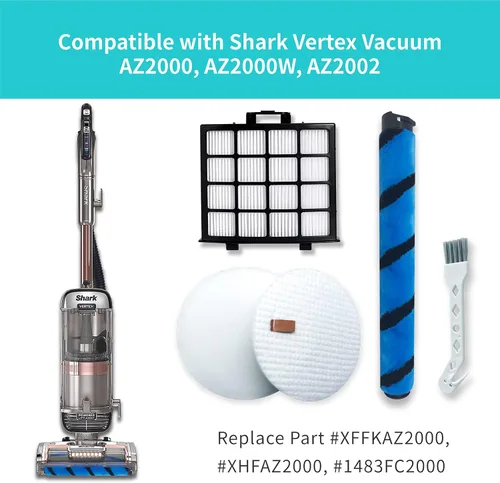 Vista 3 de Leemone AZ2002 - Accesorios de repuesto para aspiradora vertical Shark AZ2002 AZ2000 AZ2000 AZ2000W Vertex DuoClean PowerFin, 2 filtros postmotores
