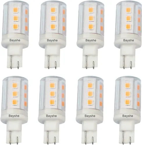 Vista 7 de BAYSHE Bombillas LED con base de cuña T10 de 12 V, 5 W, Malibú, camino, jardín, 921, 922, 912, 194, 168, T10, caravana, remolque, autocaravana