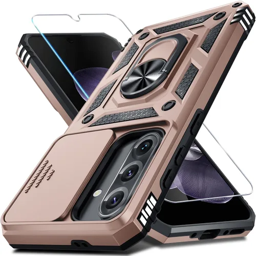Vista 19 de Janmitta Compatible con Samsung Galaxy A26 5G Funda con Cubierta Deslizante Integrada para Lente de Cámara + Protector de Pantalla + Soporte
