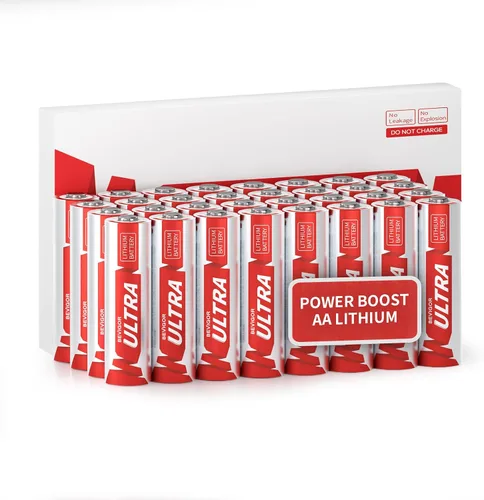Vista 14 de BEVIGOR Paquete de 4 baterías AA de litio de larga duración, 1.5 V, 3000 mAh, baterías de litio de 20 años de vida útil, no recargables