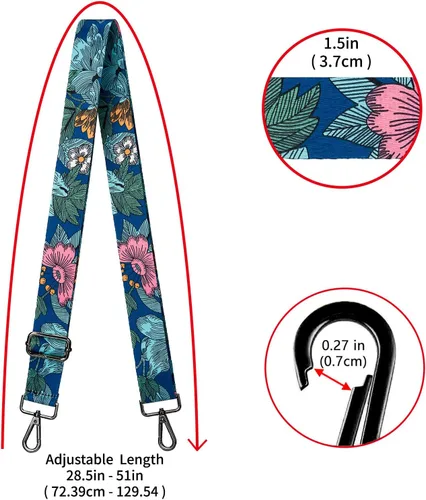 Vista 33 de ZOOEASS Hebillas de níquel Correa ancha para el hombro ajustable de repuesto para cinturón de pistola, hebilla de guitarra estilo bandolera