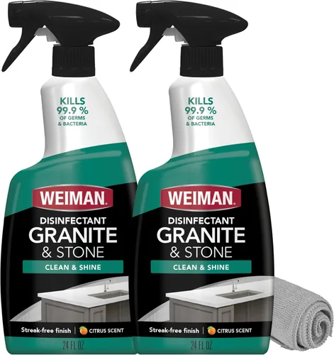 Vista 10 de Weiman Kit de Limpiador y Sellador Diario Desinfectante para Granito y Piedra - Para Granito, Mármol, Cuarzo, Cuarcita, Pizarra - Limpiador Diario