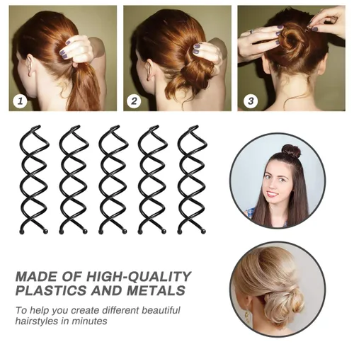 Vista 5 de Kit de 40 herramientas de bricolaje para trenzar y modelar el cabello, accesorios de moda Number-one con herramientas de peinado en espiral