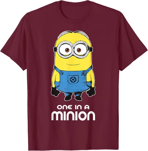 Vista 17 de Despicable Me Camiseta estampada Minions Bob One in A Minion Negro
