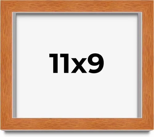 Vista 134 de Marco de 3 x 3 pulgadas de madera maciza de nuez y miel marrón con plexiglás acrílico UV, respaldo de tablero de espuma y accesorios para colgar