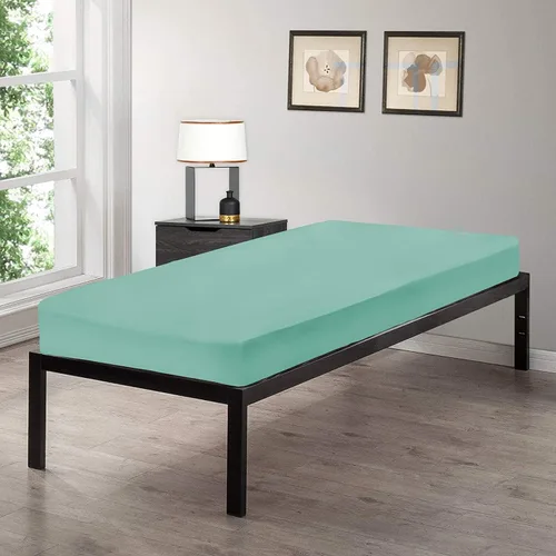 Vista 7 de Gilbins Sábana bajera ajustable de 30 x 75 pulgadas, hecha de algodón, perfecta para literas de campamento, caravanas, camas de invitados Blanco
