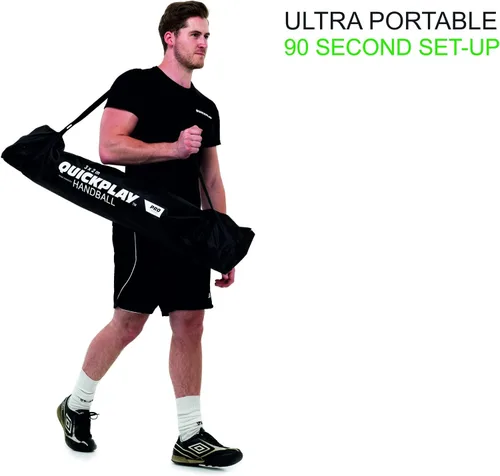 Vista 6 de QuickPlay Portería de balonmano portátil con base ponderada basada en la tecnología KICKSTER: configuración rápida Flexi-Post weighted base
