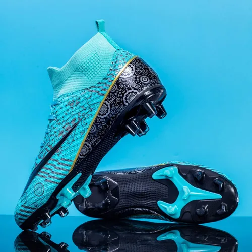 Vista 5 de HaloTeam Zapatos de fútbol para hombre, zapatos de fútbol de tierra firme, para adultos, atléticos para exterioresinteriores, profesionales