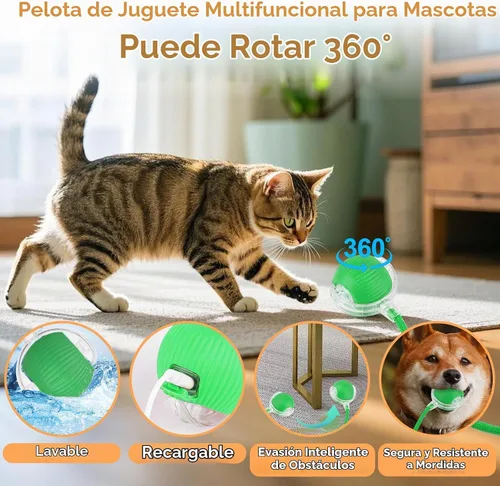 Vista 3 de Goosheep 1PK Automatic Rolling Interactive Cat Toys Ball for Indoor Cat Dog