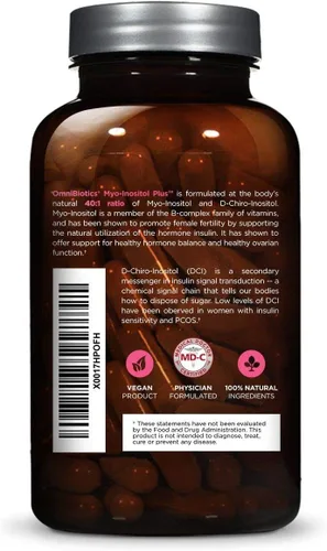 Vista 2 de Myo-inositol Plus™ con D-Chiro-Inositol Caronositol® (DCI) Promueve la hormona del equilibrio y función del ovario Apoyo neurológico Formulado