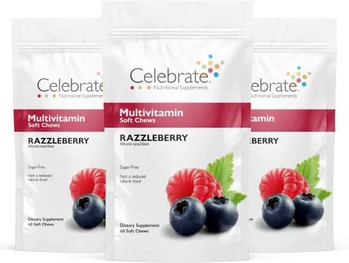 Vista 8 de Celebrate Vitamins Bariatric Multivitamin Soft Chews – Vitaminas y minerales esenciales, sin azúcar ni gluten – Bypass gástrico y suplemento