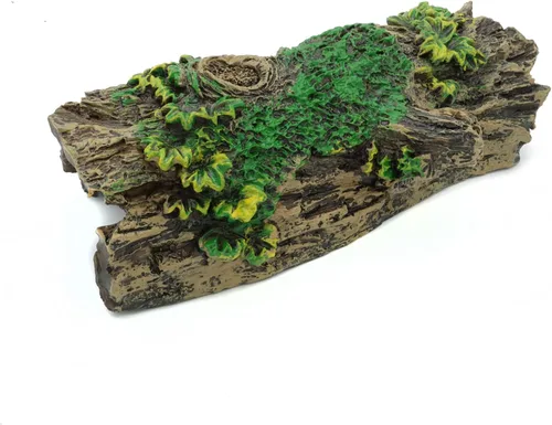 Vista 6 de JIH Decoraciones de acuario resina hueco tronco de árbol adorno, Bettas House Cave Wood House House Decor for Fish Tank (HS-SP207)