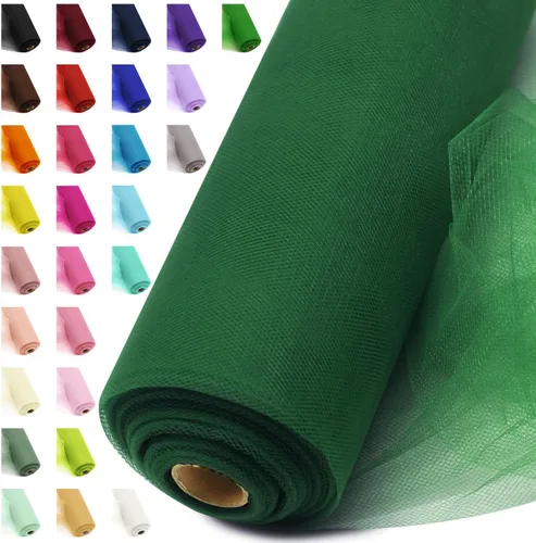 Vista 57 de Rollos de tela de tul, 54 pulgadas por 10 yardas (30 pies), cinta de tul para decoración de fiestas de boda, rollo de tela transparente en bobina