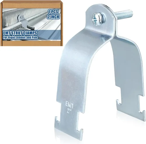 Vista 15 de Landhoow Emt Pipe - Abrazaderas universales de puntal para canal, accesorio de conducto electro galvanizado con perno y tuerca, herramienta