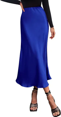 Vista 8 de BTFBM Faldas largas para mujer, trajes de otoño 2026 Azul marino