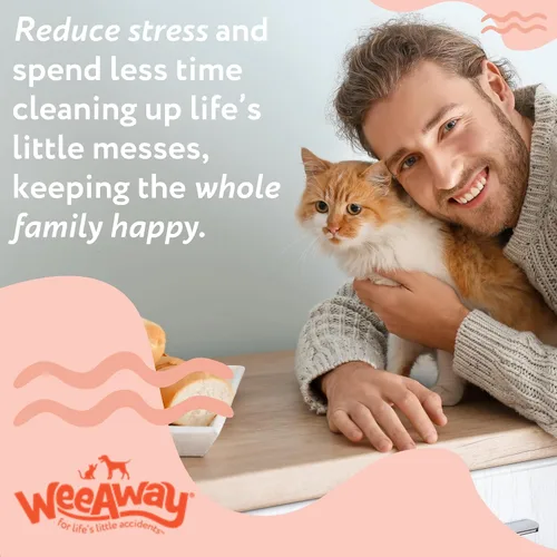 Vista 2 de Wee Away X2 - Limpiador bio-enzimático concentrado para gatos, 16 onzas, aroma cítrico original