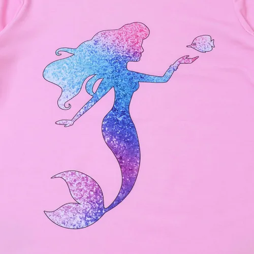 Vista 4 de QPANCY Conjunto de pijamas a juego para niñas y muñecas, pijama de manga larga para otoño e invierno