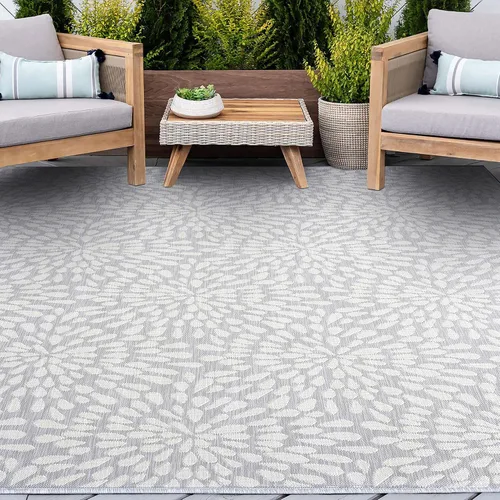 Vista 9 de Alfombra grande para interiores y exteriores, resistente al agua y a la decoloración, de 8 x 10 pies, para patio, terraza, porche, entrada, alfombra