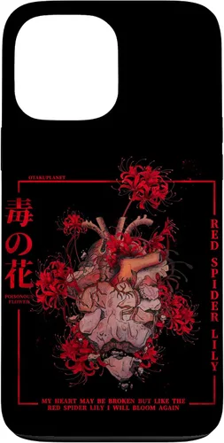 Vista 24 de Carcasa estética para iPhone 17, diseño de lirio de araña roja o Higanbana en Japón