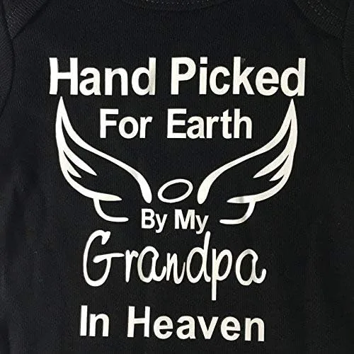 Vista 3 de Winzik mono con inscripción Grandpa In Heaven para niños, niñas, bebés