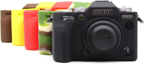 Vista 6 de Rieibi Fuji XT5 X-T5 - Funda protectora de silicona suave para cámara Fujifilm XT5 X-T5, funda ligera para cámara Fuji X-T5, color negro