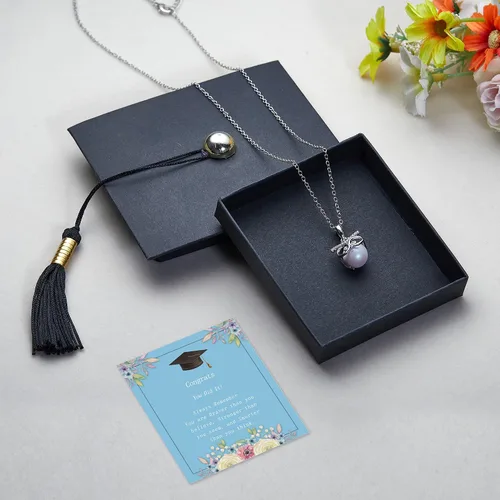 Vista 2 de Regalos de graduación para ella 2023, collares de graduación de búho del juicio para mujeres y niñas, regalos de graduación de escuela secundaria