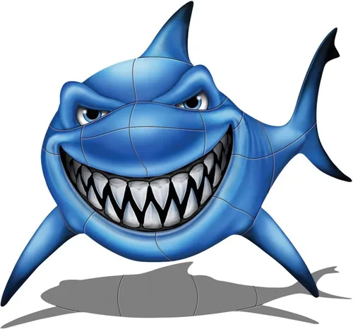 Vista 2 de Gotcha Shark - Mosaico de porcelana para piscina (37 x 35 pulgadas)