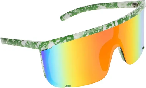 Vista 3 de Gafas de sol impecables unisex de gran tamaño con lentes espejadas, montura negra mate