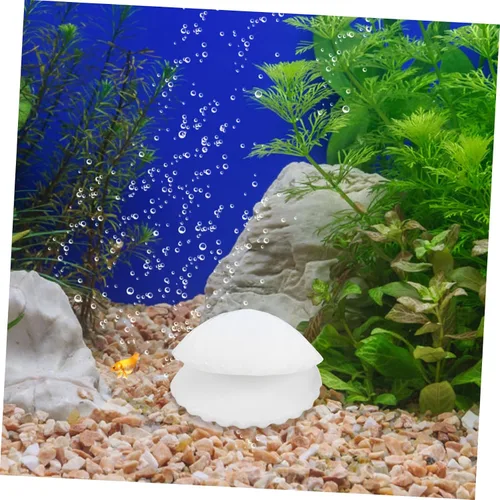 Vista 2 de Decoración de pecera de concha de cristal de ópalo natural para acuario