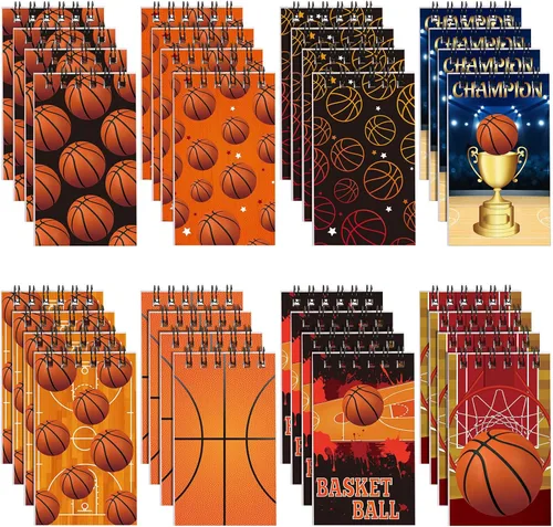 Vista 9 de Faccito 32 piezas de mini bloc de notas deportivos, baloncesto, béisbol, fútbol, suministros para fiestas, bolsas de regalo, bloc de notas
