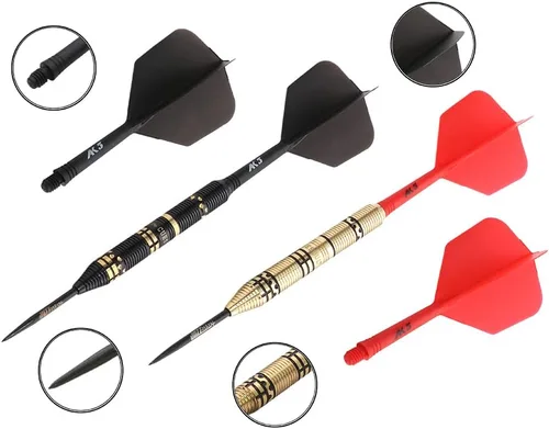 Vista 4 de CUESOUL JAZZ PLUS Dardos de punta de acero 0.74 oz con AK5 Dardos de vuelo y todos los accesorios de dardos Con forma BigWing