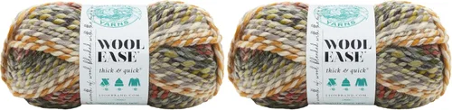 Vista 142 de Lion Brand Yarn - Ovillo de lana Wool-Ease Thick & Quick color fuerza aérea Super Bulky Wool Acrylic Blend Fiber for Soft Hats, Sweaters, Chunky